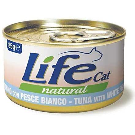 Life Cat Tonno con Pesce Bianco Lattina 85gr Life Cat Tonno con Pesce Bianco Lattina 85gr